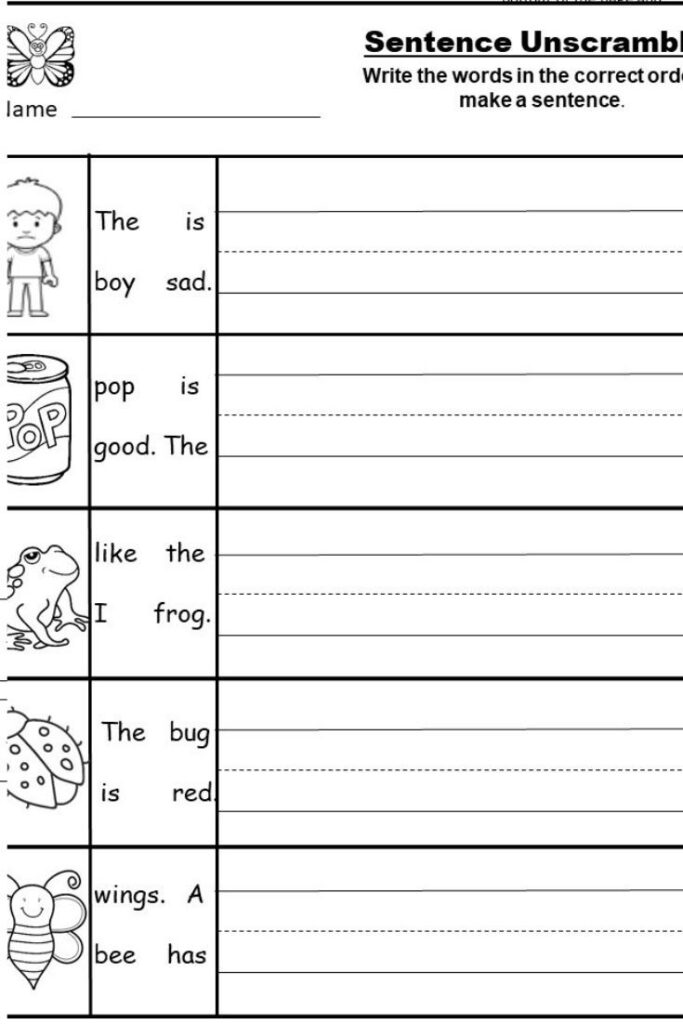 Writing Printable Worksheets For Kids