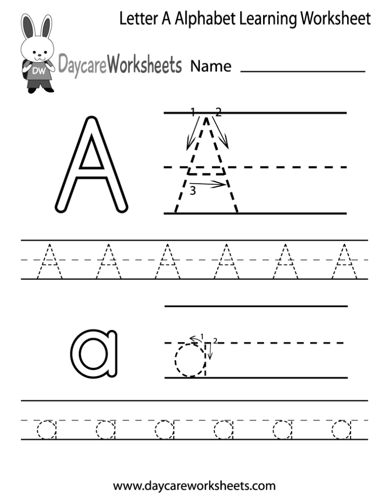 Free Preschool Worksheets Alphabet