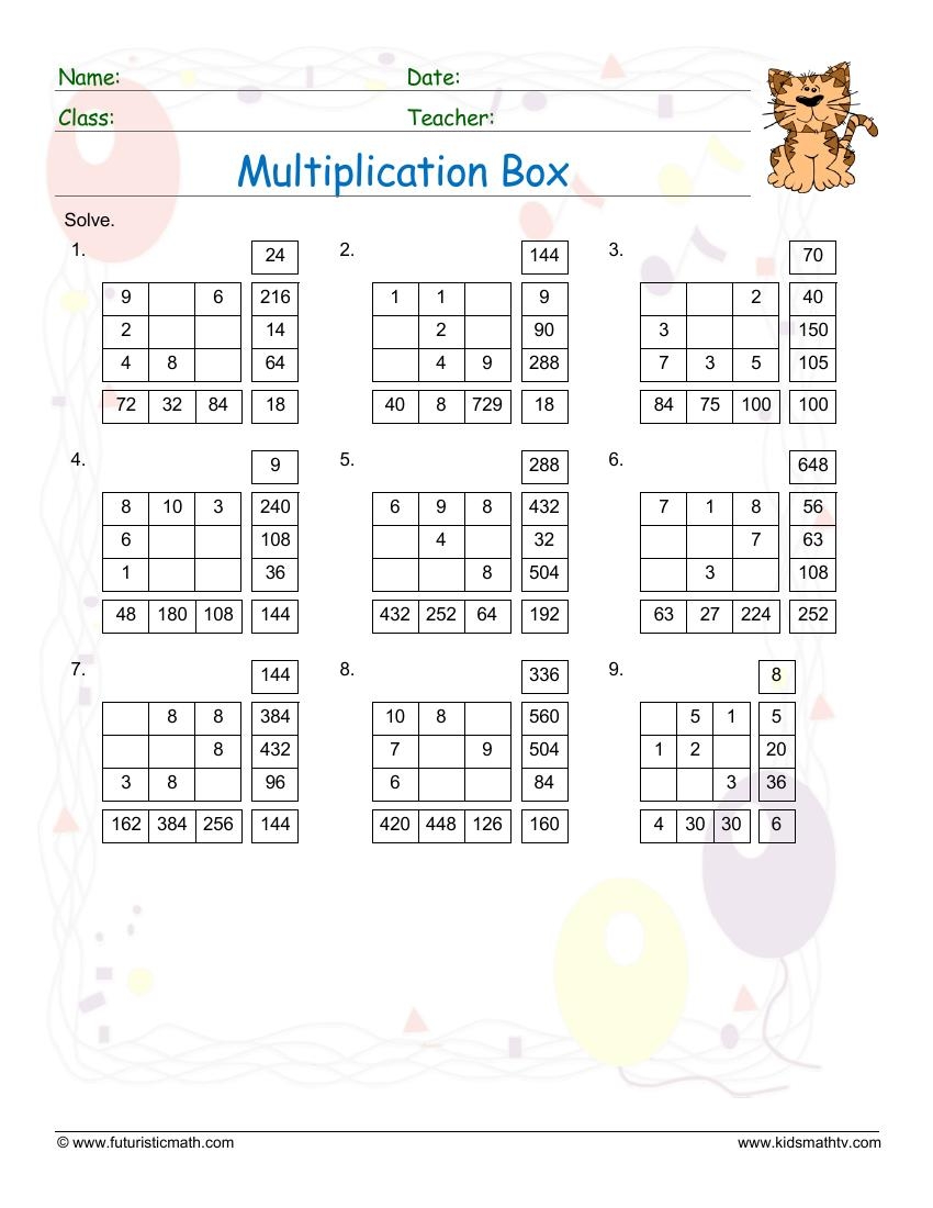 Multiplication Riddle Worksheets Free