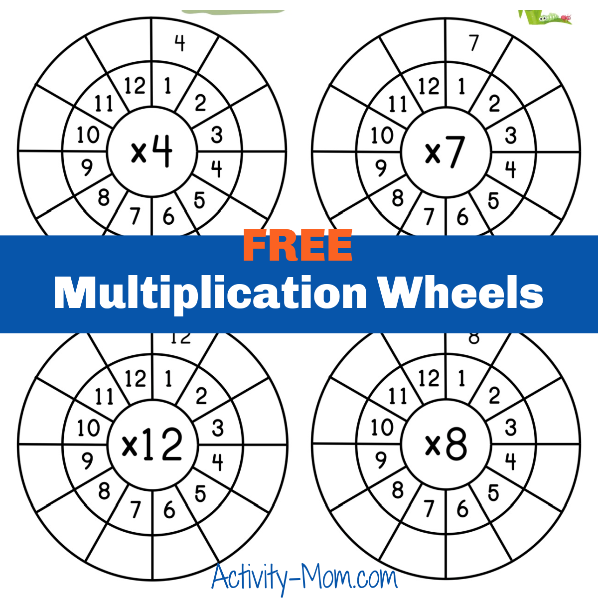 Free Multiplication Wheels Worksheets The Activity Mom