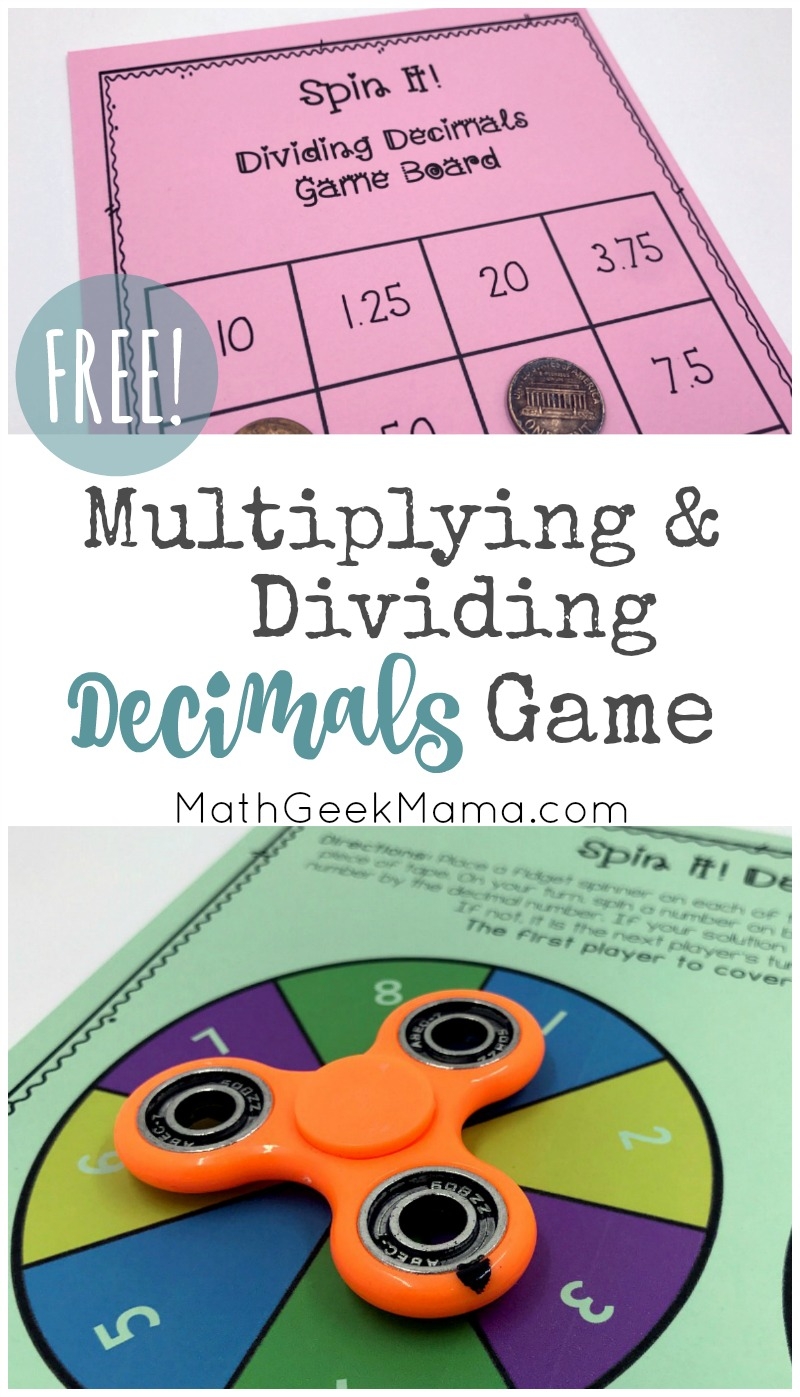 FREE Multiplying Decimals Game For Kids With Multiple Variations