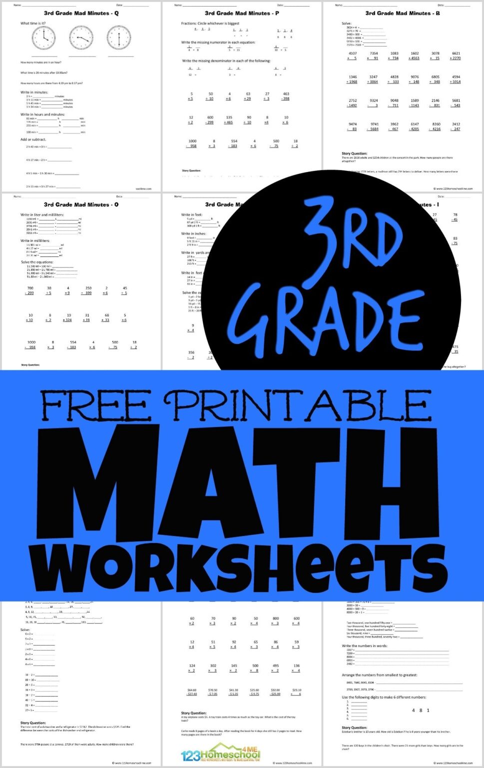 3rd Grade Math Worksheets Printable Free Pdf - Printable Worksheets