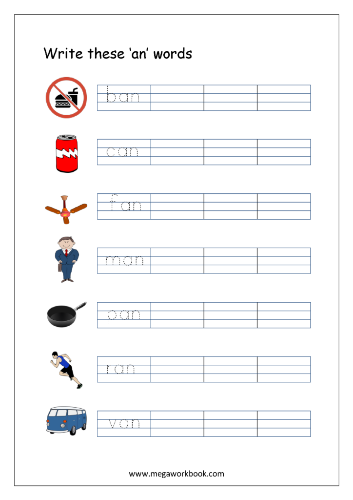 Free Printable Word Writing Worksheets