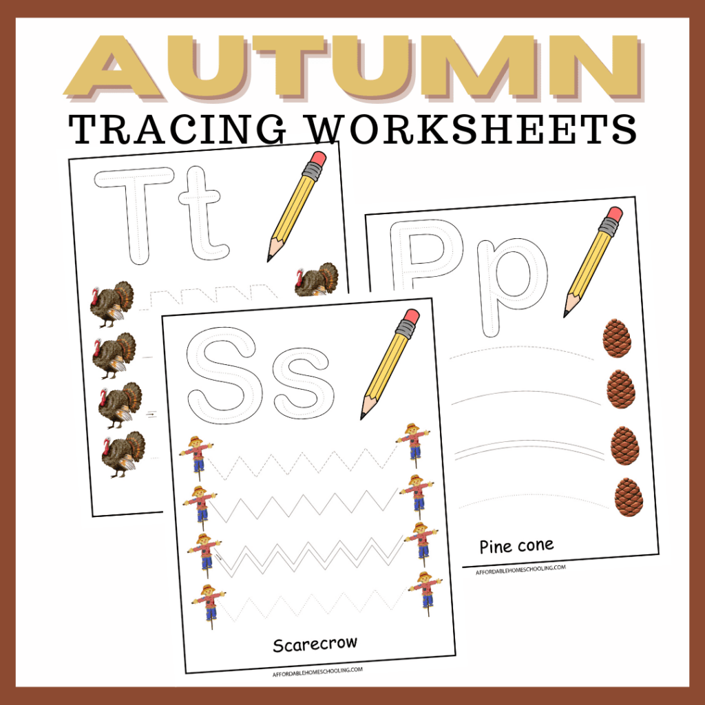 Free Printable Fall Tracing Worksheets For Preschool
