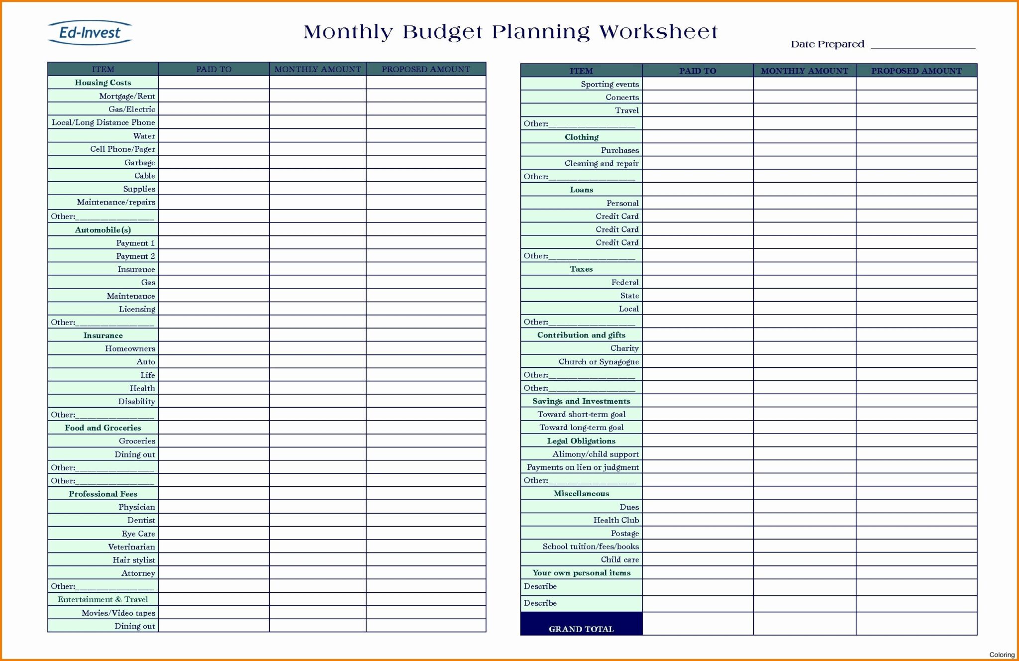 Free Retirement Budget Worksheet Excel Printable Worksheets