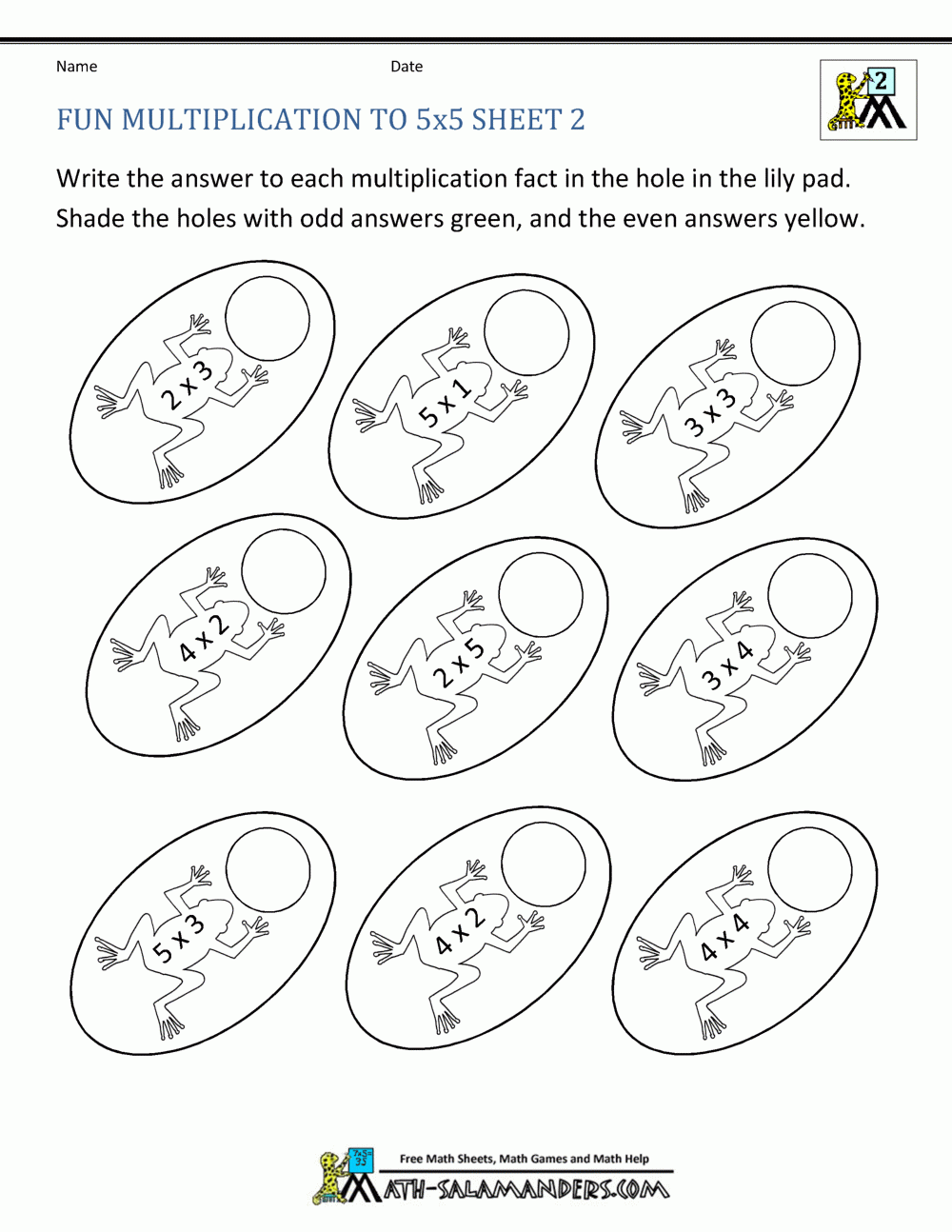 Fun Multiplication Worksheets To 10x10