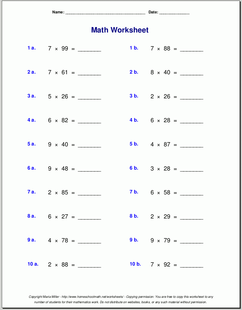 Basic Multiplication Practice