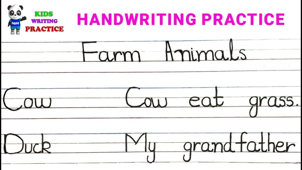 Handwriting Practice For Kids Writing Skills In English Handwriting Practice YouTube