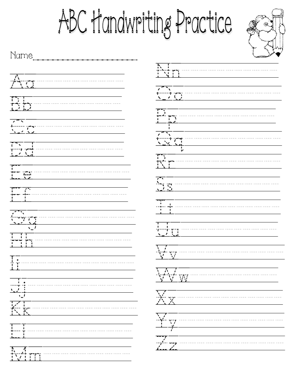 Handwriting Practice pdf Google Drive Kids Handwriting Practice Alphabet Writing Practice Handwriting Practice Worksheets