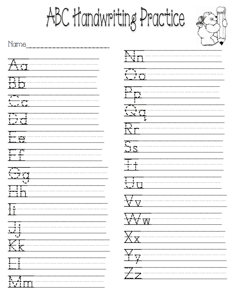 Practice Writing For Kids Pdf