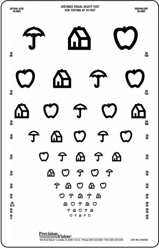 Eye Chart For Kids Printable
