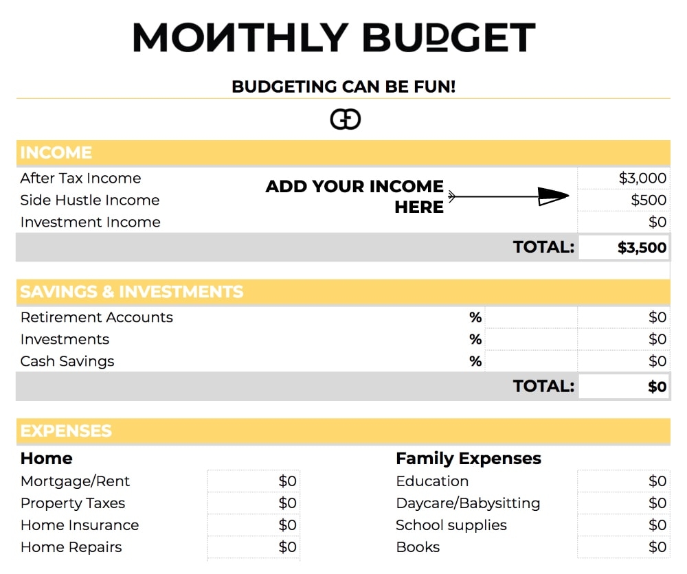 How To Budget Your Money Worksheet