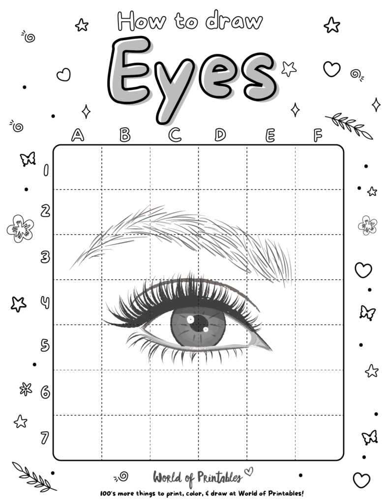 How To Draw Eyes Easy Step By Step Printable Activities World Of Printables