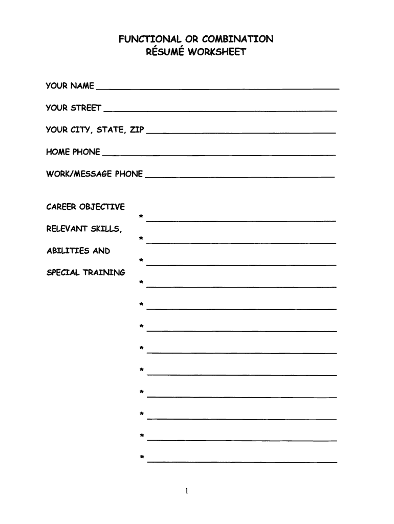 How To Type A Resume Fill Out Sign Online DocHub