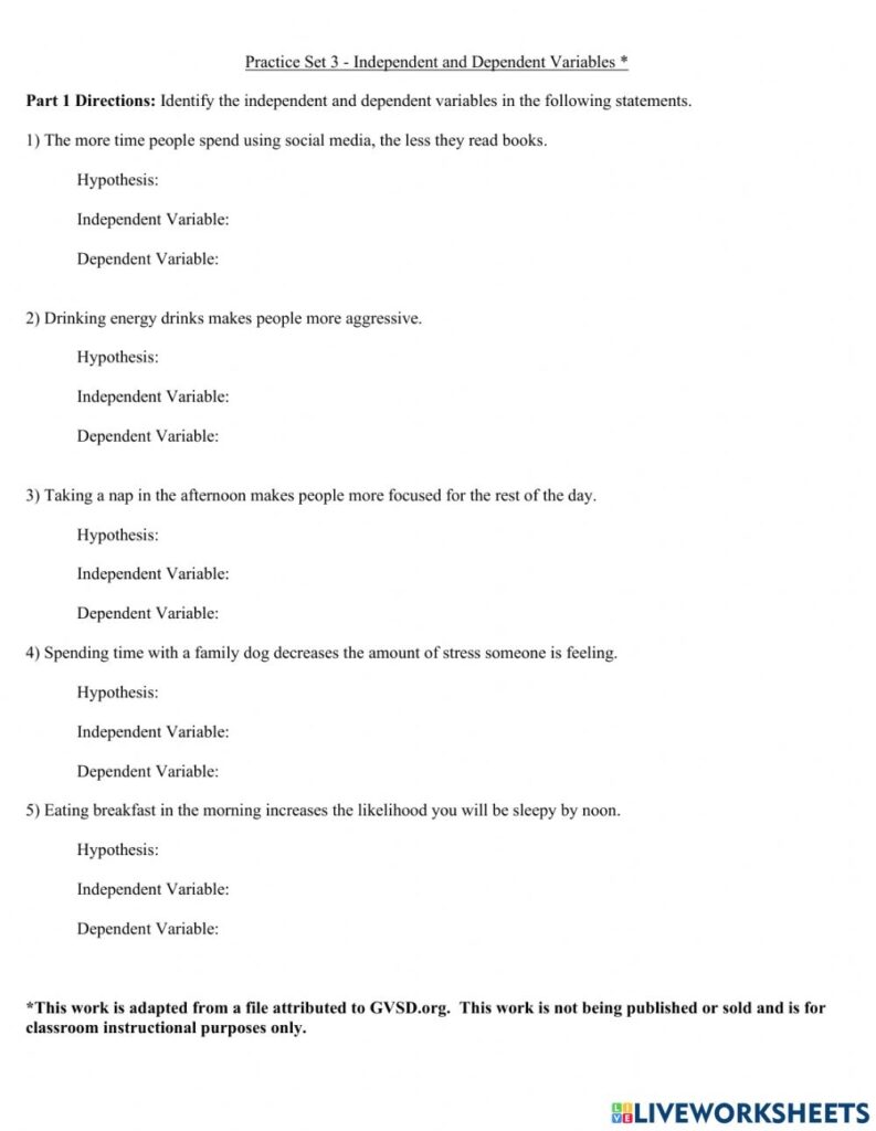 Hypothesis Writing Practice Worksheet With Answers Pdf