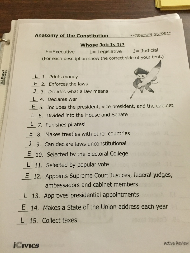 Icivics Worksheet P 2 Answers Anatomy Of The Constitution