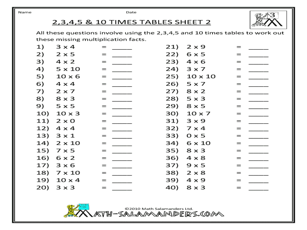 Image Result For Multiplication Table Worksheets Of Table 2 3 4 5 6 Times Tables Worksheets Free Printable Math Worksheets Math Fact Worksheets