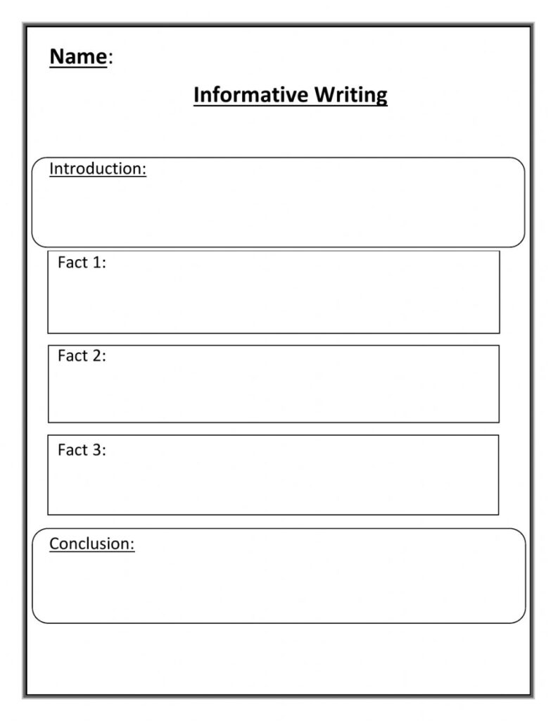 Informational Writing Worksheet
