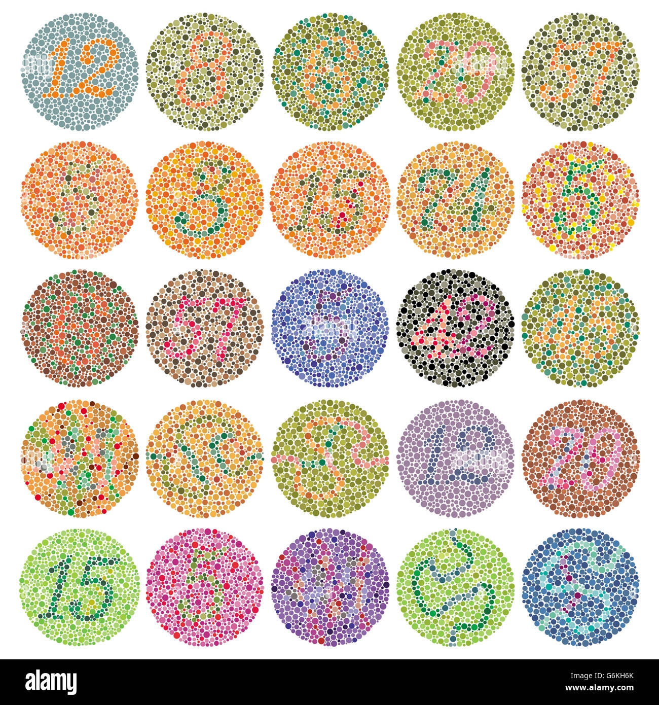 Ishihara Color Blindness Test Hi res Stock Photography And Images Alamy