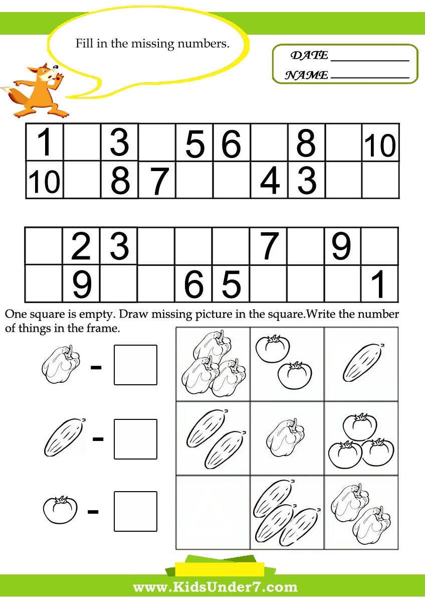 Printable Worksheets For Kids Math