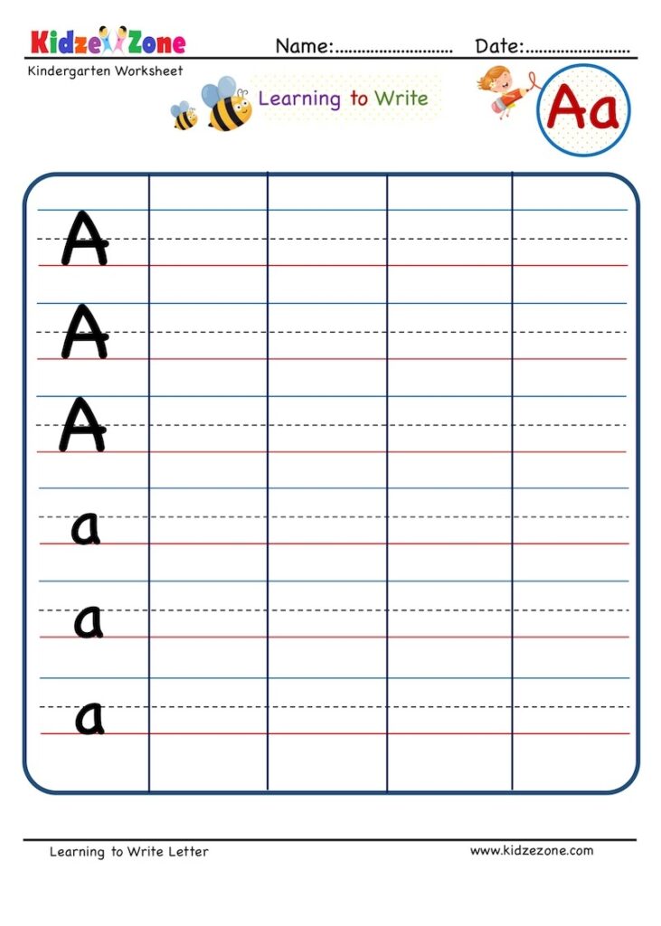 Learn Writing Letters Worksheets