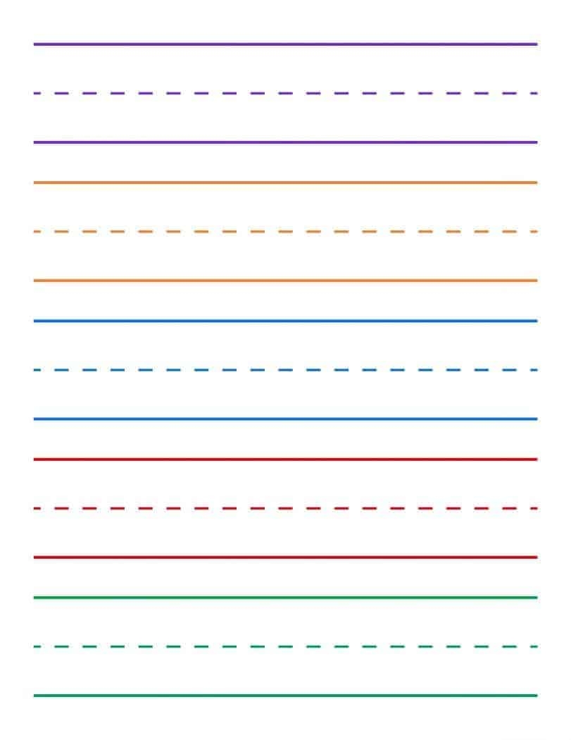 Kindergarten Lined Paper Free Printable Troubleshooting Motherhood