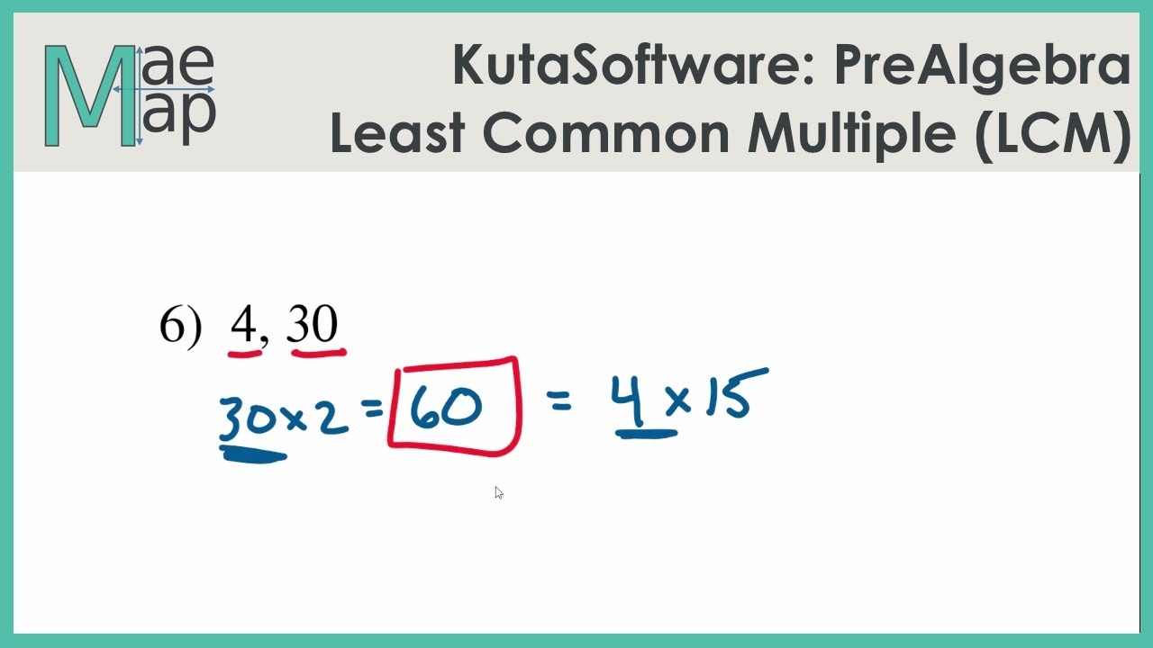 Least Common Multiple Worksheets Kuta