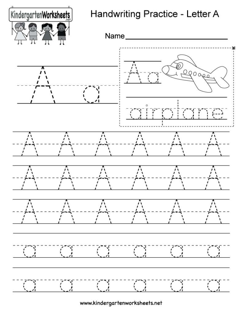 Letter A Writing Practice Worksheet Free Kindergarten English Worksheet For Kids