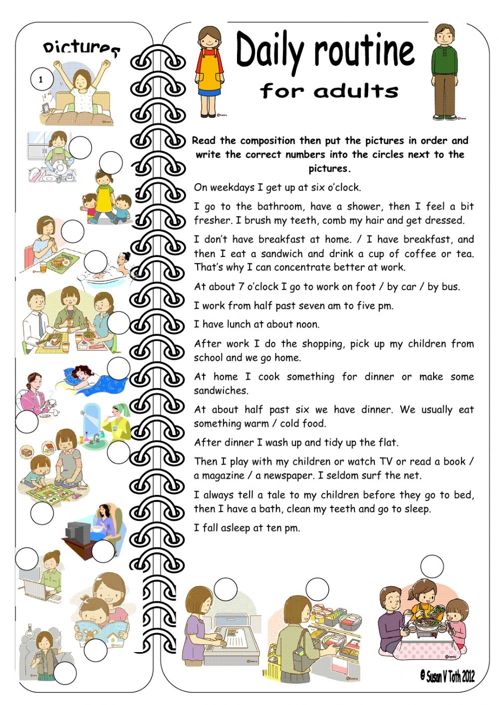 Daily Activities Worksheet For Adults Printable Worksheets