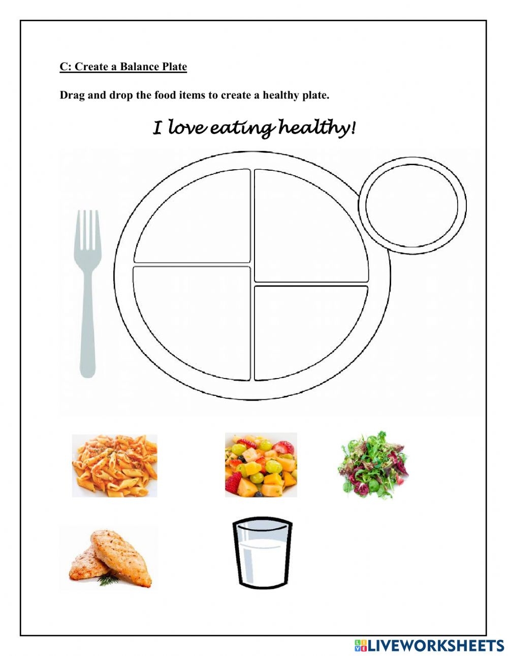 Myplate Worksheet For Students