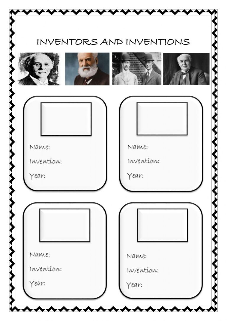 My Invention Worksheet For Students - Printable Worksheets