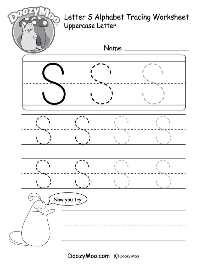 Letter S Writing Worksheets