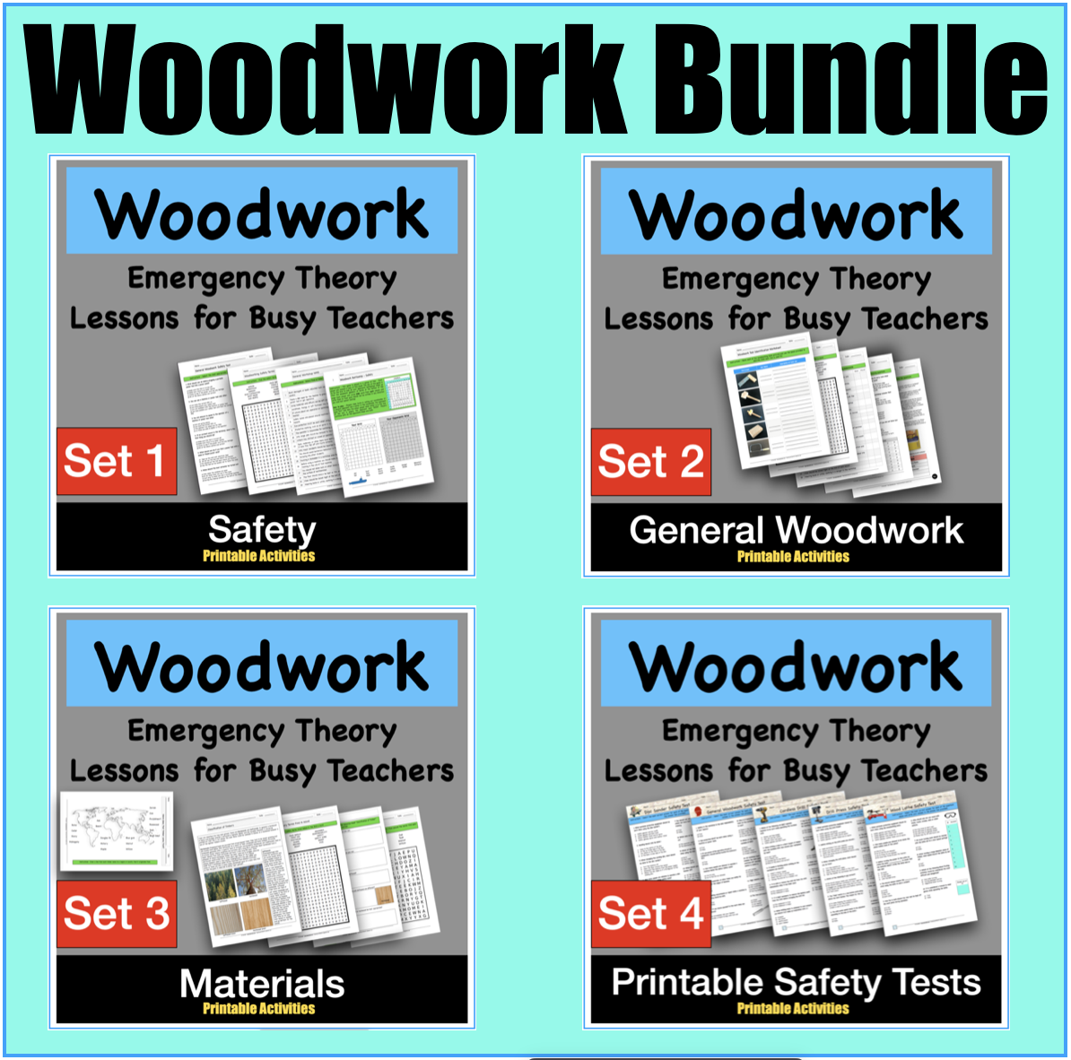 Printable Worksheets Wood Working Shop