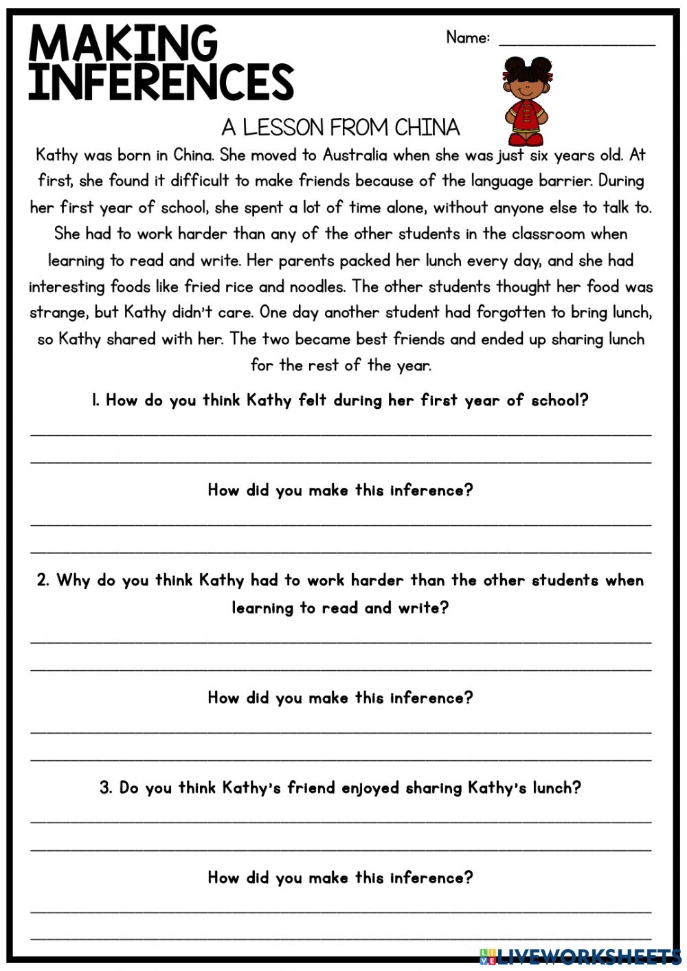 Making Inferences And Drawing Conclusions Worksheet
