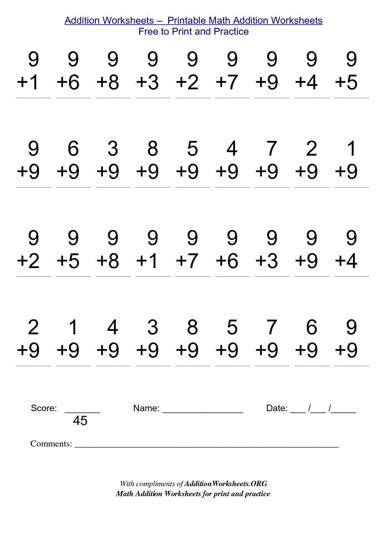 Math Worksheets For Free To Print Math Addition Worksheets First Grade Math Worksheets 2nd Grade Worksheets