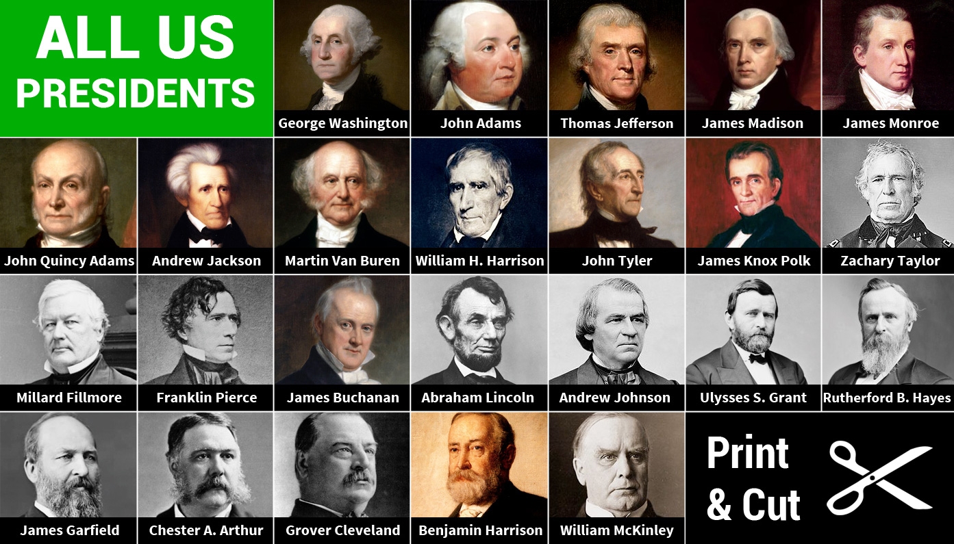All US Presidents In Order Pictures And Names Memozor