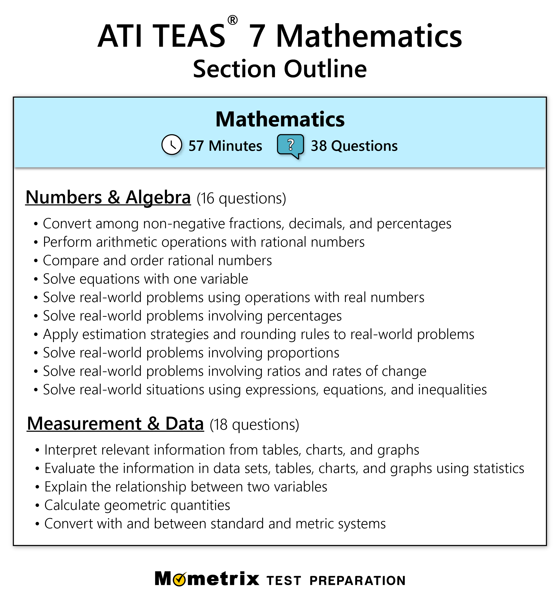 TEAS 7 Math Practice Test updated 2022