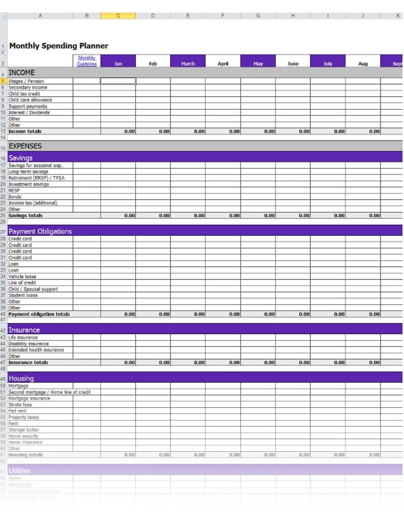 Expense And Budget Tracking Templates