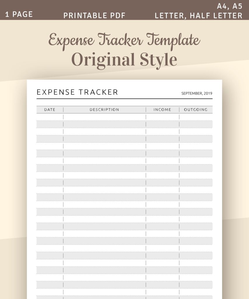 Monthly Expense Tracker Template Printable Monthly Budget Etsy de