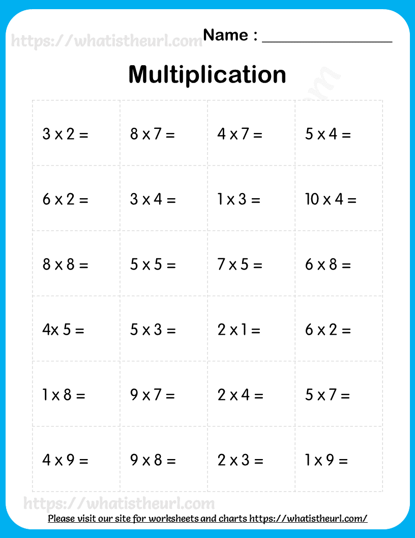 Multiplication 1 10 Worksheet For Grade 3 Your Home Teacher