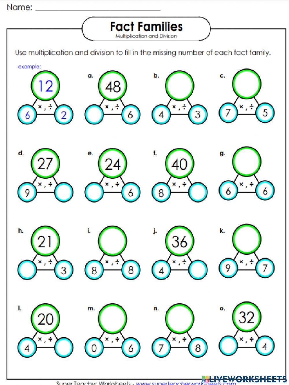 Multiplication And Division Practice Worksheets