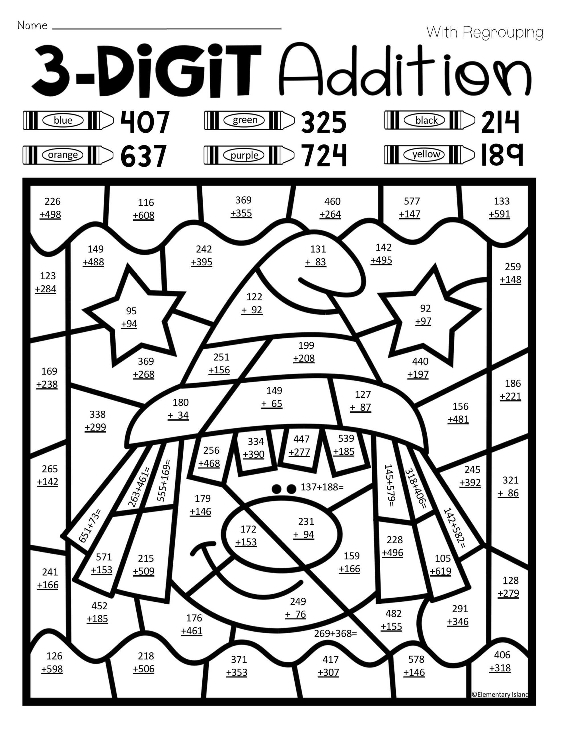 Free Color By Multiplication Worksheets