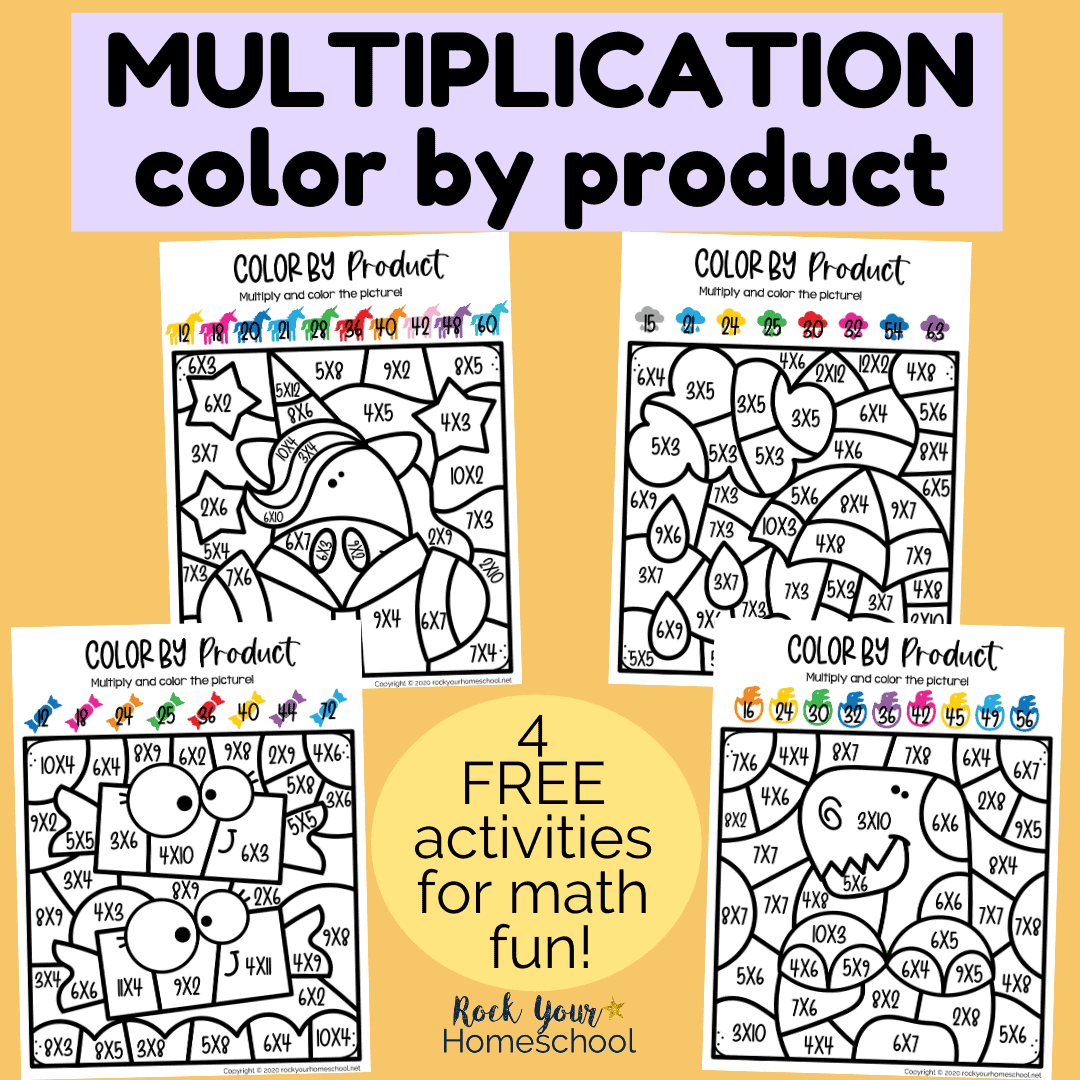 Multiplication Coloring Worksheets Rock Your Homeschool