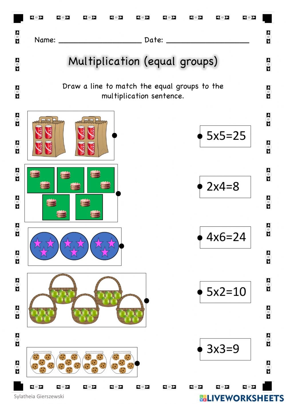 Equal Groups Multiplication Worksheets Pdf