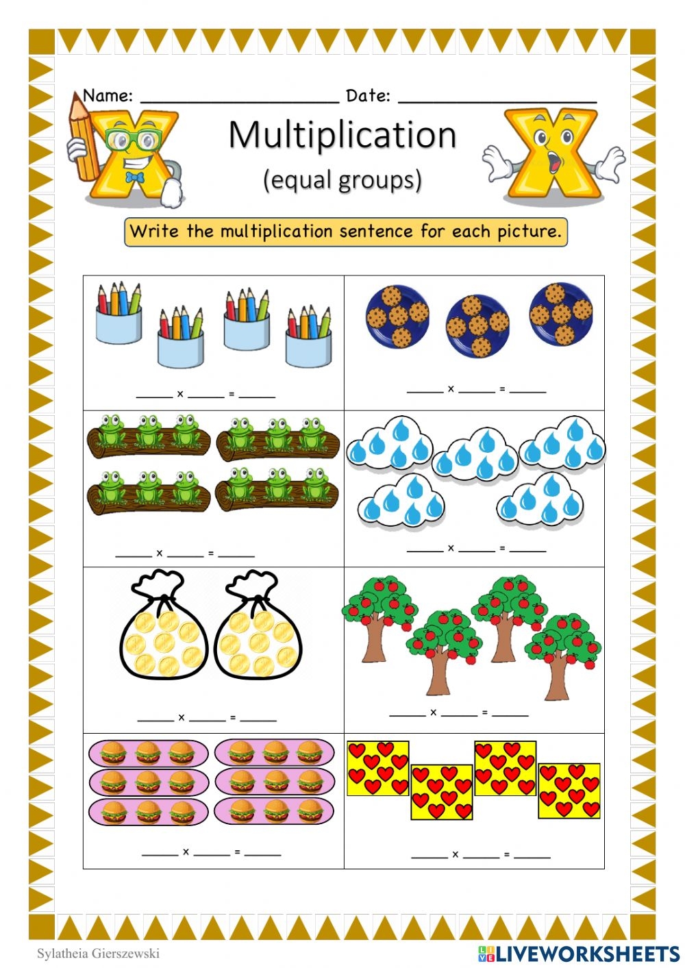 Multiplication equal Groups Exercise