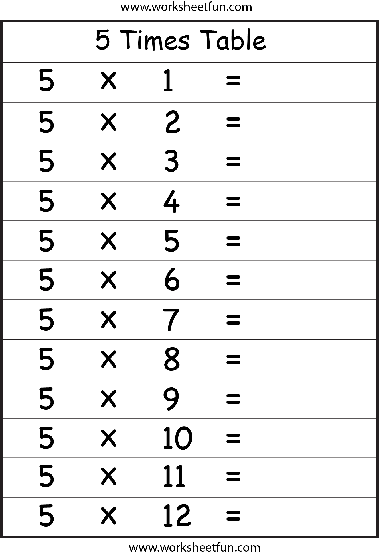 Multiplication Times Tables Worksheets 2 3 4 5 6 7 8 9 10 11 12 Times Tables Times Tables Worksheets Multiplication Times Tables Math Worksheets
