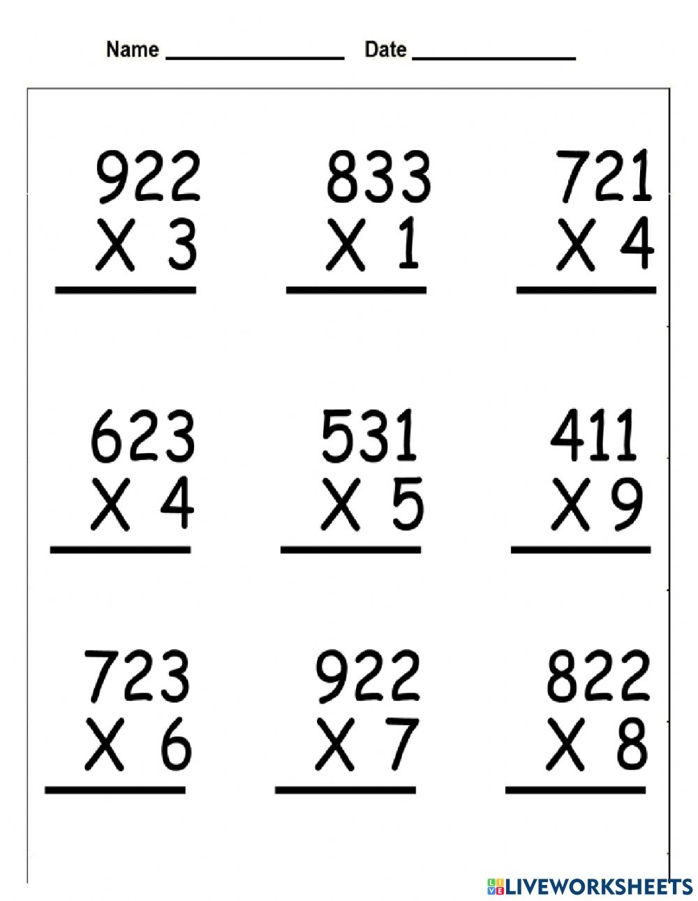 Multiplication With Regrouping Worksheets - Printable Worksheets