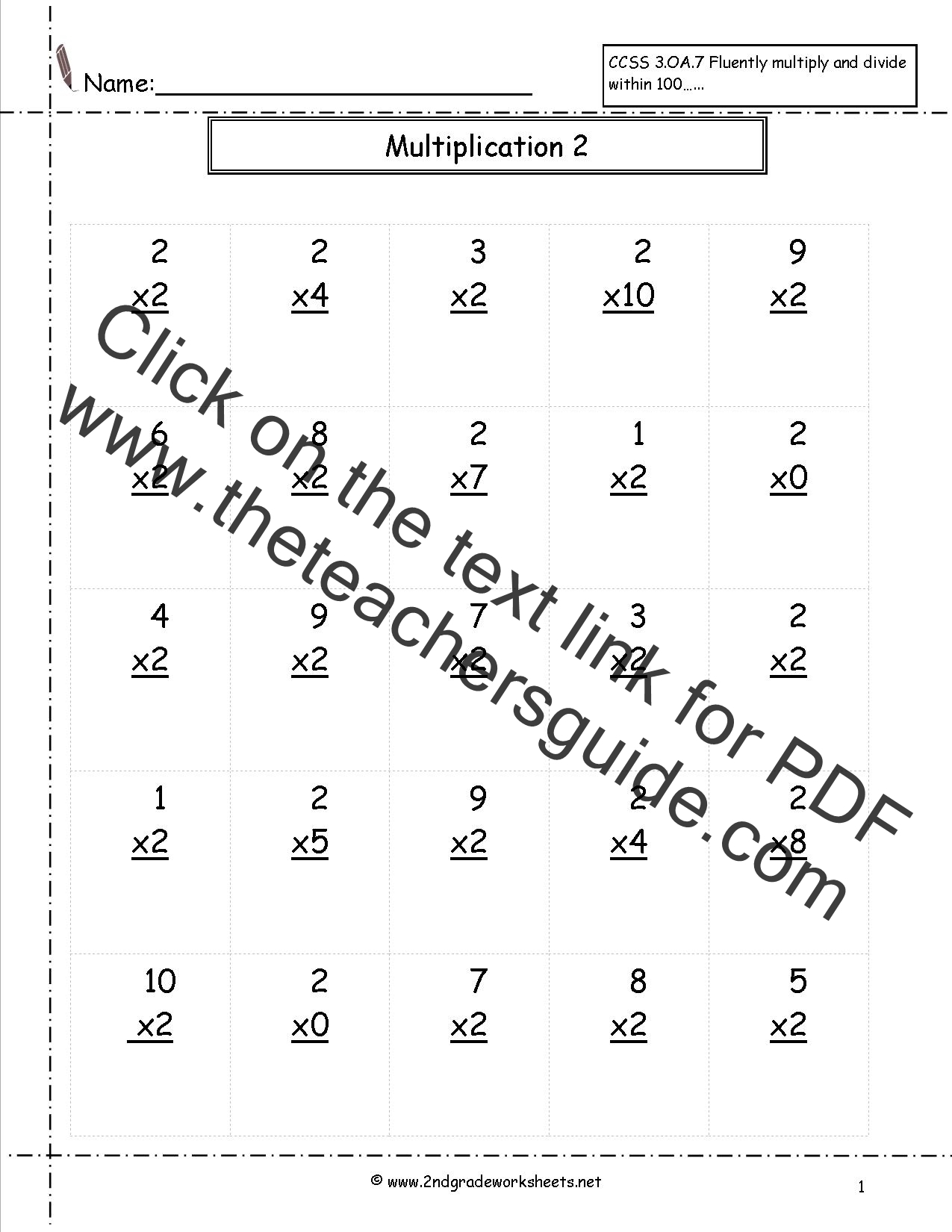 Multiplication Worksheets And Printouts