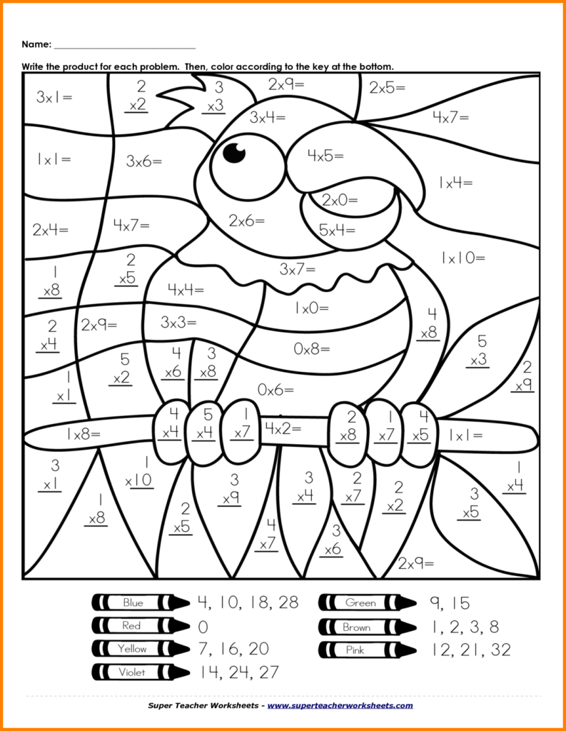 Multiplication Worksheets Coloring rocks 2nd Grade Math Worksheets 3rd Grade Math Worksheets Math Coloring Worksheets