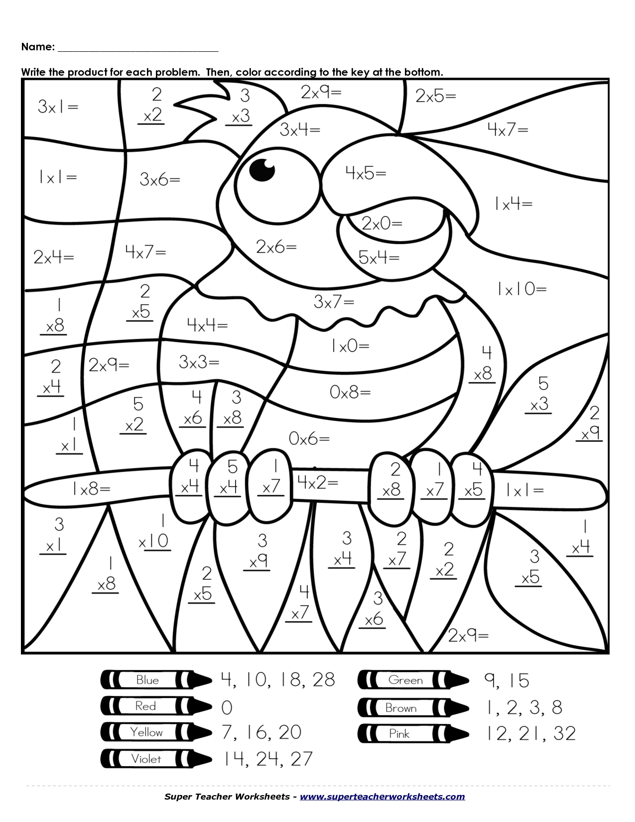 Multiply Coloring Pages Coloring Home